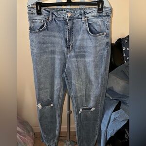 Trendy Ripped Blue Denim Jeans